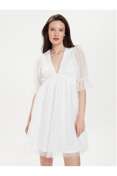 Gina Tricot Rochie de cocktail pentru femei 22963 albă