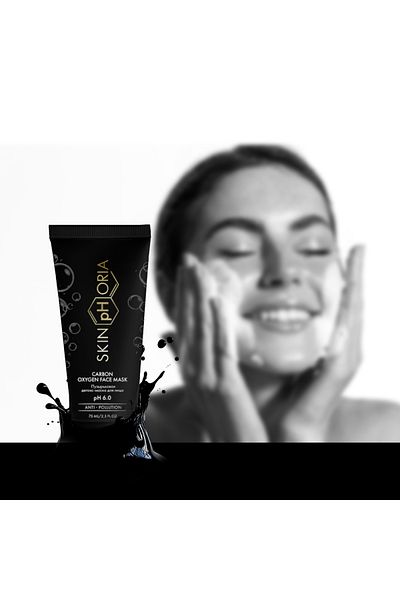 SKINpHORIA Carbon Oxygen Face Mask Blackhead Remover with Centella Extract for All Skin Types (75ml)