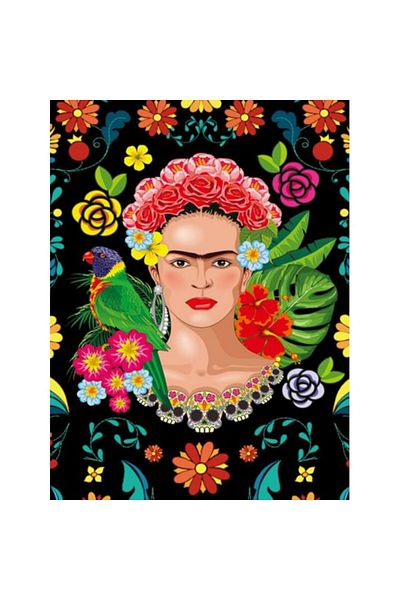 OBRO Puzzle for adults, famous painters, Frida Kahlo with flowers, multicolor, 50 x 36 cm, 500 pieces