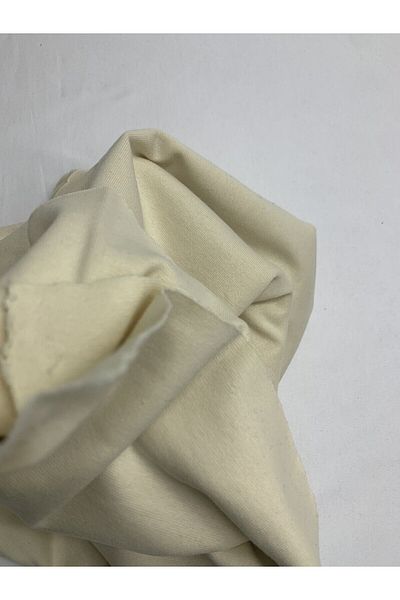 Yiğit Kumaş Cream Fine Ribana Fabric, Piece 70X170 cm