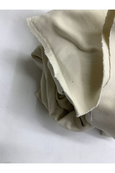 Yiğit Kumaş Cream Ribana Fabric, Piece 100X200 cm