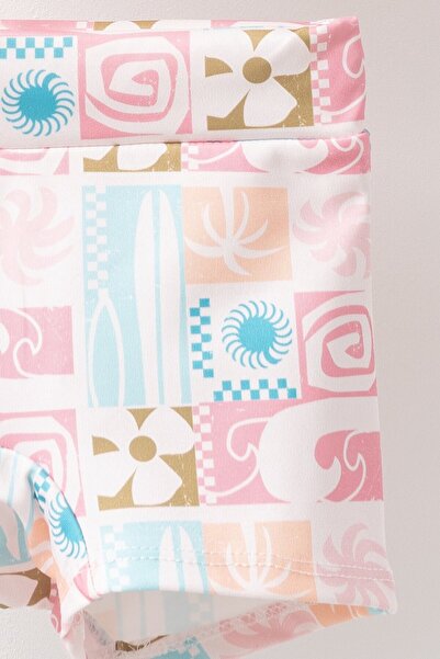 Banamio Roxanne Surf's up Printed Girl's Shorts Swimsuit Bikini Suit