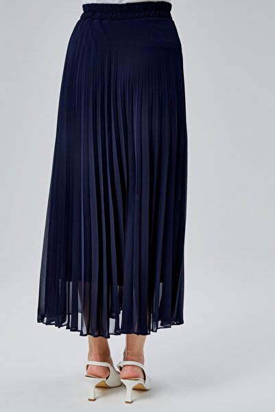 Modabenna Плісирована шифонова спідниця на підкладці з візерунком, з еластичною талією, плісирована плісе