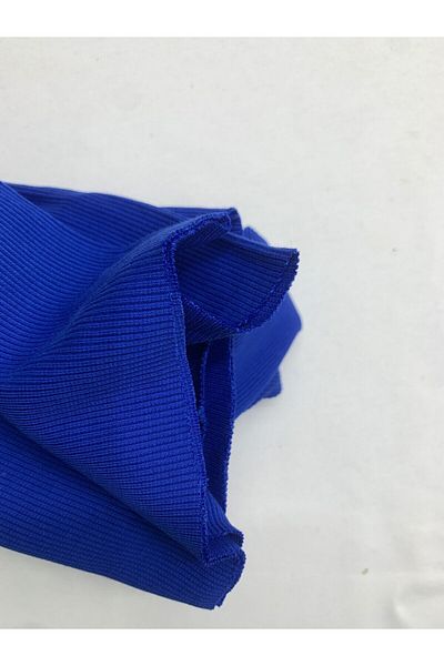 Yiğit Kumaş Camisole (Ribana) Fabric, Piece 55X140 cm Blue