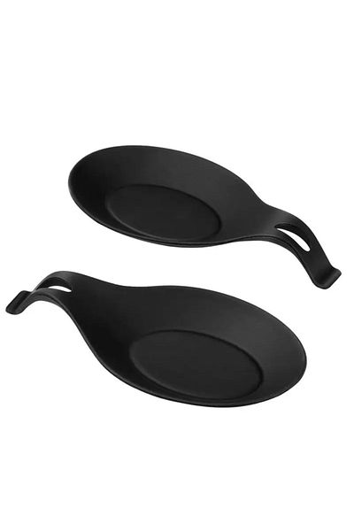 zola Suport silicon ustensile bucatarie, cu picurare si agatare, 20x10x2 cm, negru