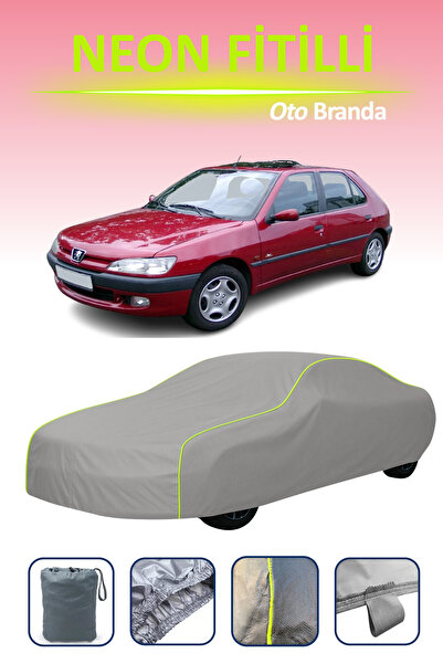 Cemku Shine رمادي [بيجو 306 هاتشباك] مشمع سيارة متوافق مع النيون، مقاوم للماء والغبار