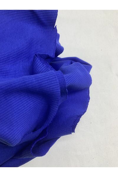 Yiğit Kumaş Saks Blue Camisole (Ribana) Fabric, Piece 75X120 cm