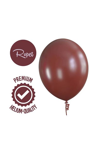 Ropet Set of 10 latex balloons, Brown, 30cm, Ropet