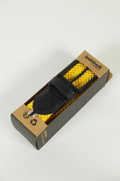 babbelt Elastic Knitted Unisex Belt Yellow