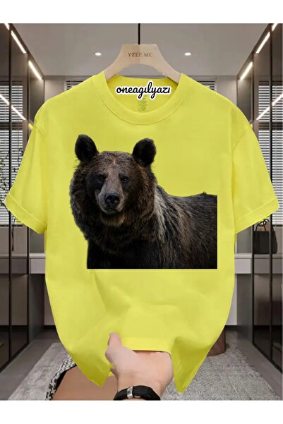 oneagılyazı Bear Printed Oversize T-Shirt