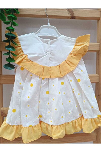 Enaday kids kız bebek doğum günü parti düğün yazlık bayramlık papatya desen elbise