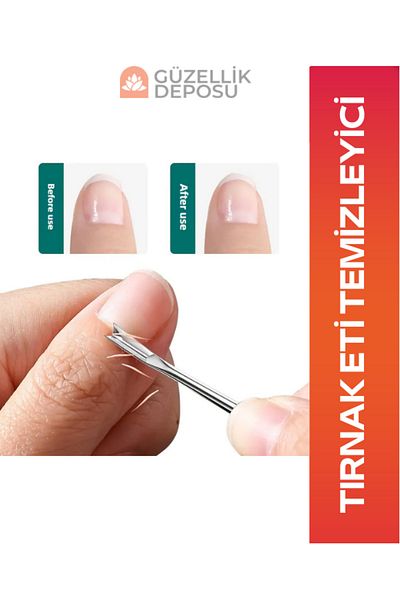 Güzellik Deposu Solingen Cuticle Cleaner Trimmer Cuticle Pusher with Fork Tip