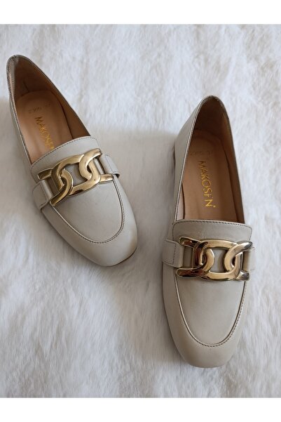 Ay Shoes Kadın Deri Babet 34-42 Numara