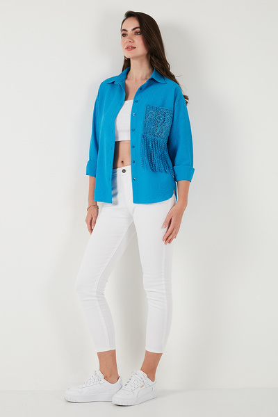 Lela Сорочка з довгими рукавами та кишенями з вишивкою Regular Fit СОРОЧКА 6773215