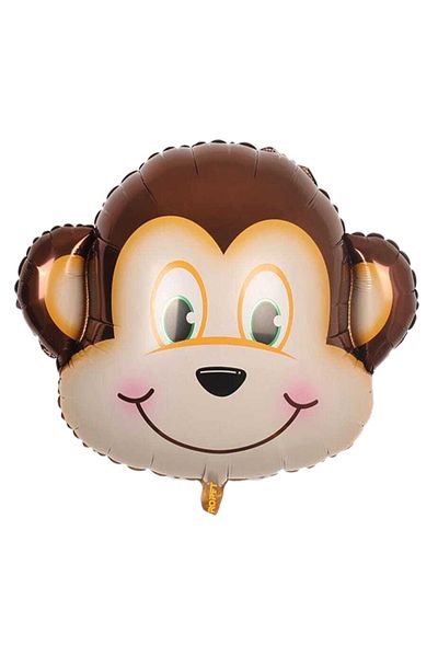 Ropet Foil balloon, monkey head shape, 63.5cm, Ropet