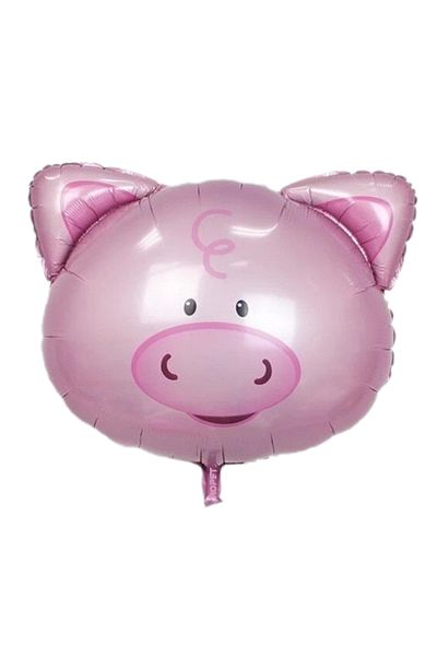 Ropet Foil balloon, piglet head shape, 63.5cm, Ropet