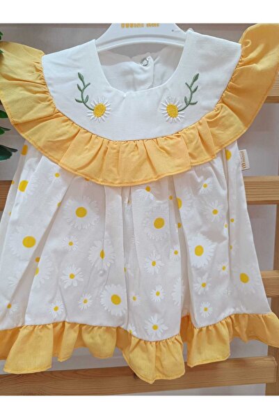 Enaday kids kız bebek doğum günü parti düğün yazlık bayramlık papatya desen elbise