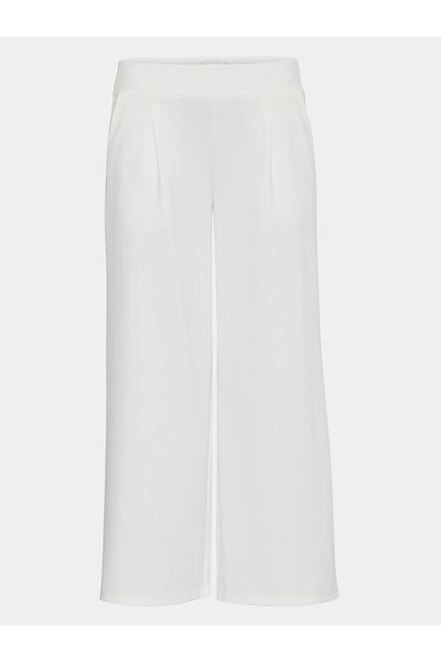 ICHI Pantaloni culotte pentru femei 20116301 albi