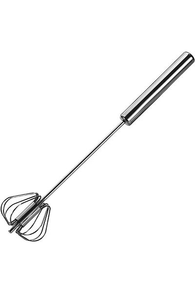zola Mixer whisk with rotating head and spring handle, stainless steel, 26x6 cm, silver