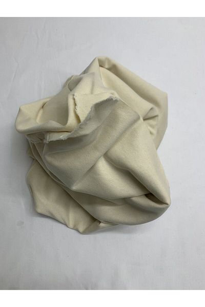 Yiğit Kumaş Cream Fine Ribana Fabric, Piece 70X170 cm
