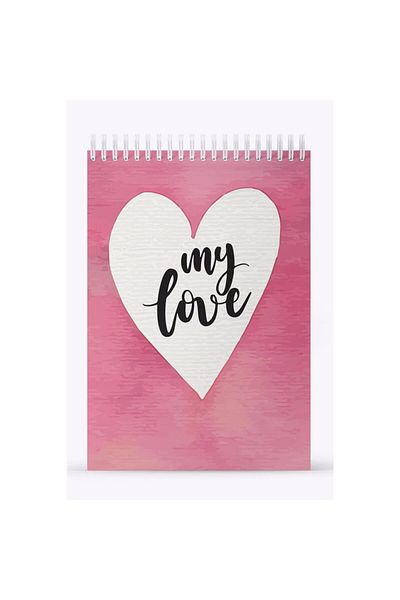 My Mia Art دفتر ملاحظات My Love مقاس 12x17 بدون خطوط