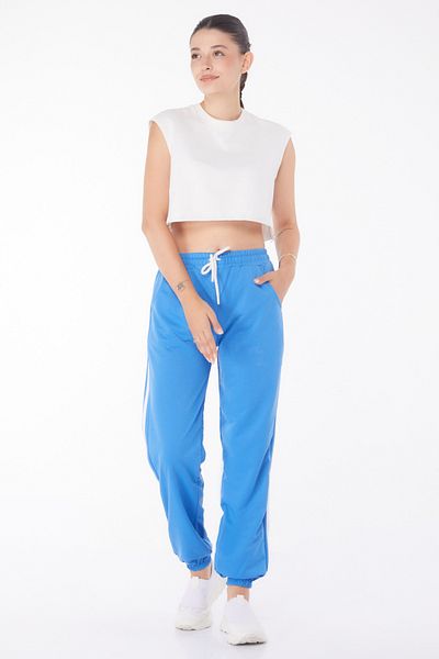 TOFİSA Striped Sweatpants Blue - 25953