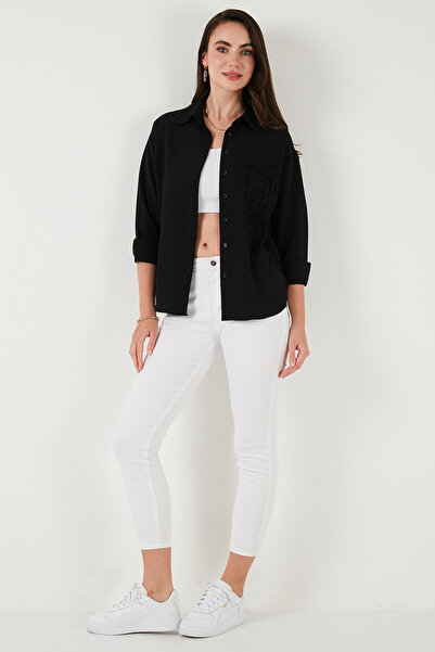 Lela Regular Fit Laced Pocket Detailed Long Sleeve Shirt Shirt 6773215