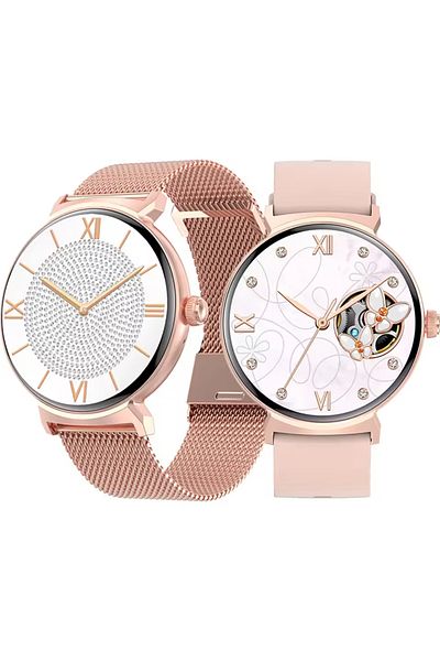 Smart Vibe Smartwatch DT™ WATCH4 PRO 1.45” AMOLED Always ON Display, Apel Bluetooth, Fitness Tracker, Gold
