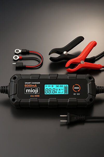 Mioji Mio 6000 72ah 6v Ve 12v Araba Şarj, Akü Bakım, Motosiklet, Lityum Akıllı Akü Şarj Cihazı