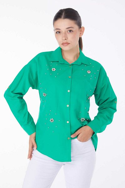 TOFİSA Stoned Shirt Green - 25910