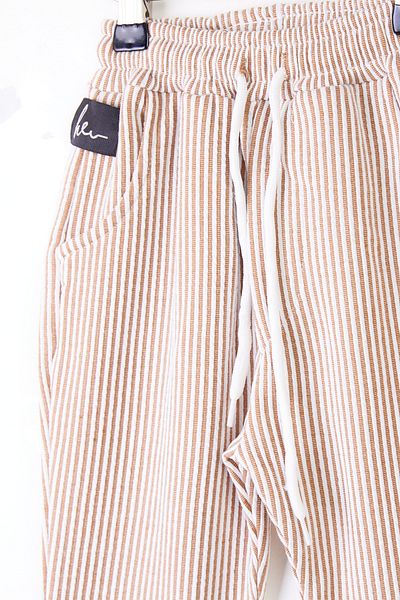 TOFİSA Girl's Mink Double Striped Trousers - 26103