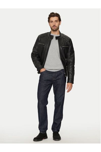 Replay Men's Leather Jacket M8435 .000.84950 Black