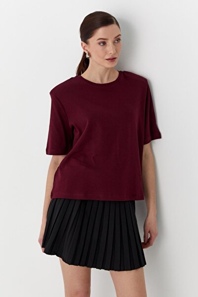 Shopping Shop Μπλουζάκι Oversize ΜΠΟΡΔΟ