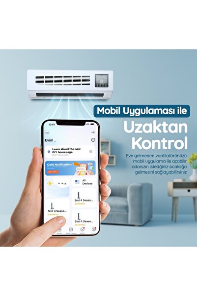 Simtech SİMTECH KM-2514 DUVARTİPİ SERAMİK ISITICI VE VANTİLATÖR