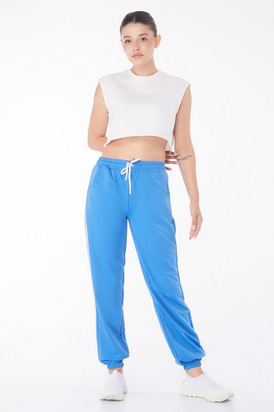 TOFİSA Striped Sweatpants Blue - 25953