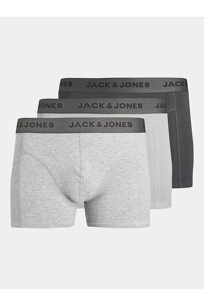 Jack & Jones jack jones Mens Set of 3 pairs of boxers 12252801 JACYANNICK Gray