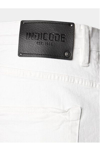 Indicode Pantaloni scurți din denim INKaden Holes pentru bărbați, 70-104, albi