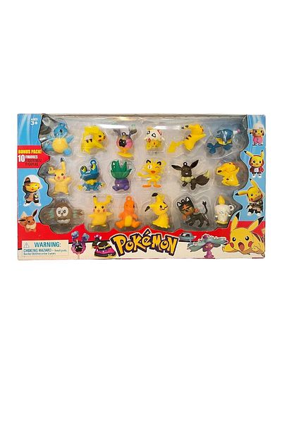 ferman's home Pokemon Pikachu And Others 18-Piece Character Toy Set