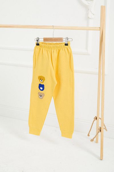 TOFİSA Boy's Yellow Teddy Bear Sweatpants - 26670