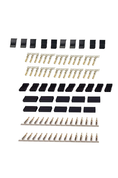 Choice 10 Pairs Futaba 5/10 pairs Jr Futaba Servo Receiver Connector Plug with Lock and Male Female Gold Pl