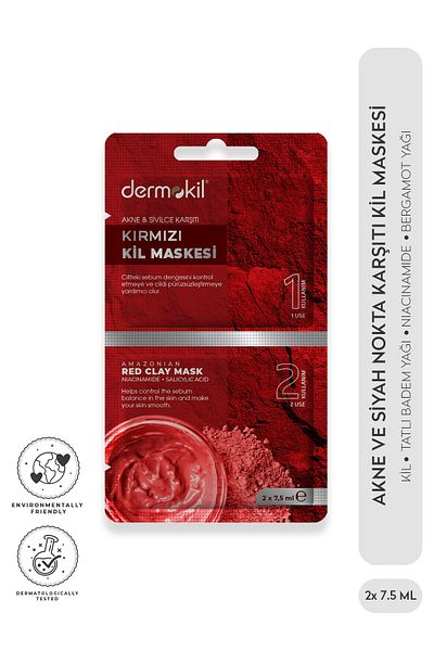 Dermokil Red Clay Mask (and Anti) 2 X 7.5 ml