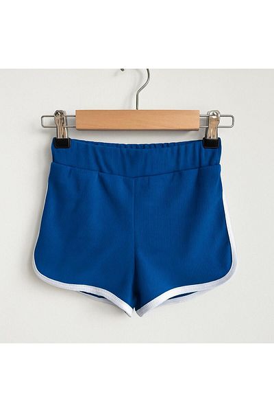 YARENKİDS Pantaloni scurți pentru fete cu talie elastică albastru