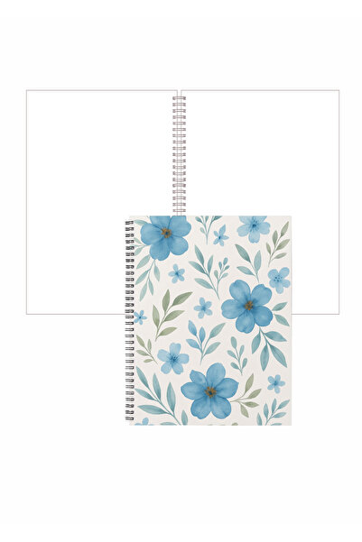 OBRO Agenda cu Spirala, Caiet, Foi Veline Albe, Fara Liniatura, Flori, A5, 80...