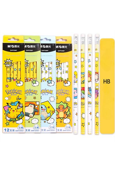 Choice Random 12pcs Hb 12pcs/box Pokemon Pencil Pikachu Squirtle Charmander 2b Hb Black Write Draw Pencils