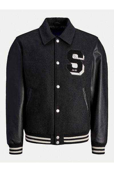 Jack & Jones jack jones Mens Bomber Jacket 12260455 Black