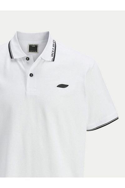 Jack & Jones Tricou polo pentru bărbați Jack Jones 12273303 Alb