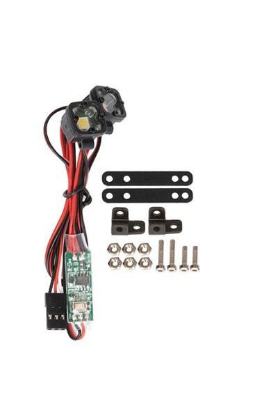 Choice C With controller RC Bright LED Lights Headlight Spotlight for 1/10 RC Car Crawler Axial Traxxas TRX