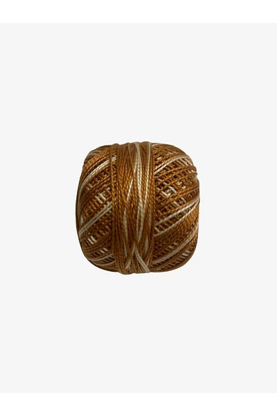 Yiğit Kumaş Embroidery Thread (Etamine Thread) Anchor No:8 Marbled Brown Color 1218