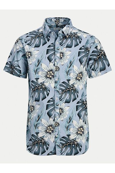 Jack & Jones Cămașă bărbătească Jack Jones 12269137 Albastru deschis