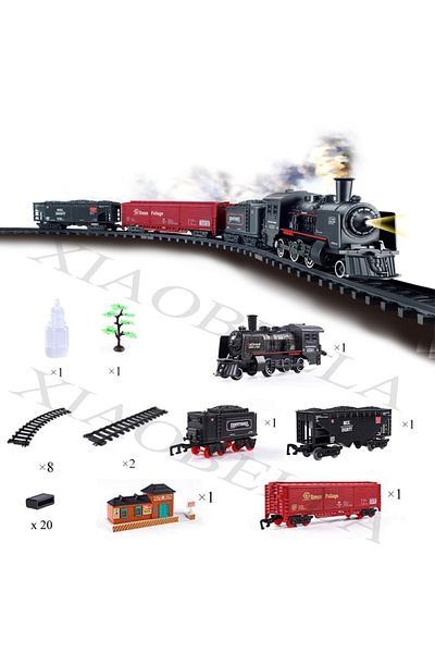 Choice Coal Train Electric Railway King Classical Passenger Train Simulation Water Steam Locomotive Playset